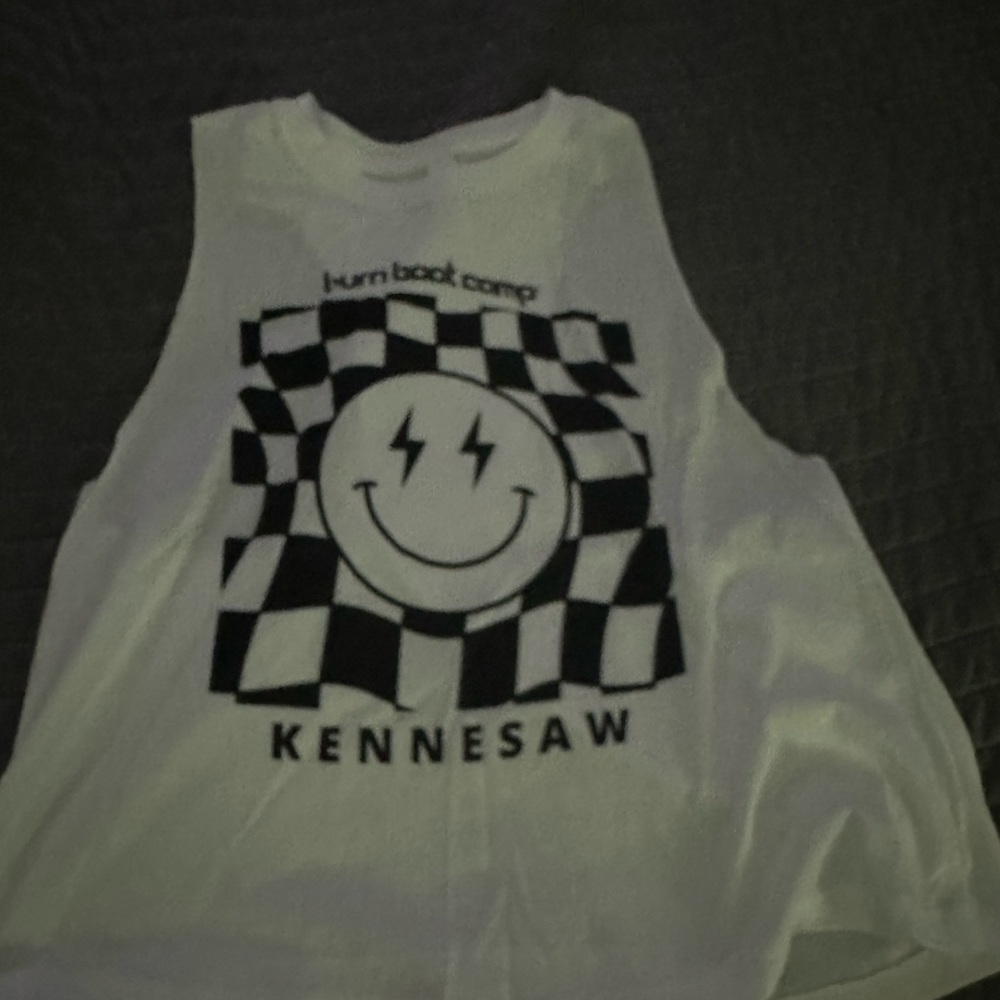 White Burn Boot Camp Crop Tank